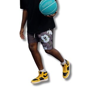 Black and Yellow High-Top Sneakers